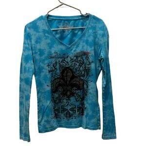 Panhandle slim blue logo shirt. Long sleeve size l large see‎ measurements